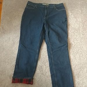 Flannel lined jeans